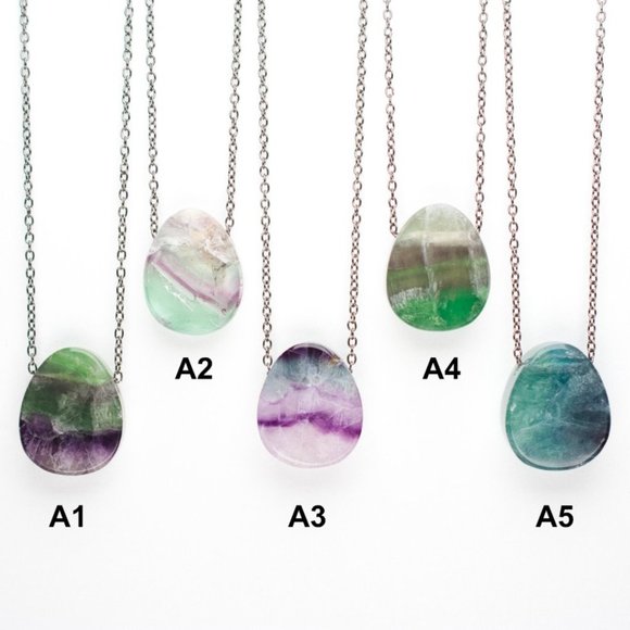 Fluorite Double Sided Pendants - Choose the Pendant you want - Picture 2 of 10